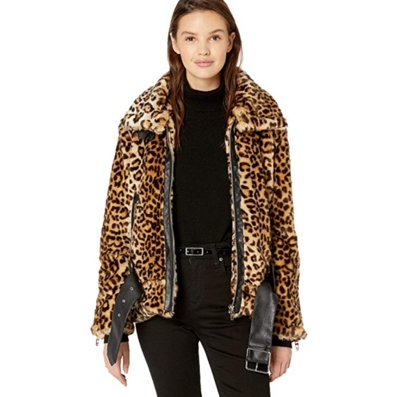 BLANK NYC Note To Self Faux Fur Moto Jacket NEW - Picture 2 of 13